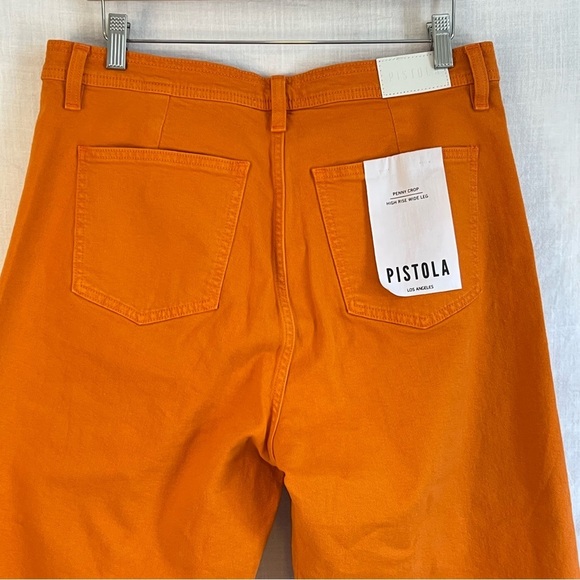Pistola Penny Crop Wide Leg Size 32 Persimmon NWT's - Picture 2 of 7
